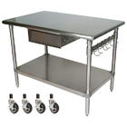 NSF Kitchen Working Desk Food Storage Equipment / Dining Hall Meal Prepare Table