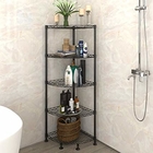 Durable Commercial Wire Shelving 5 Layers Hotel Bathroom Sorter Storage Corner