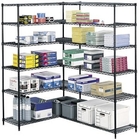 Office Supplies Metal Storage Shelves Heavy Duty Adjustable 4 Tier Wire Rack