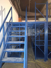 Heavy Duty Metal Storage Shelves With Mezzanine Floor Blue Color  Capacity 300kg