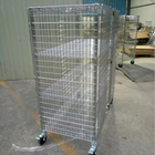 40" X 18" X 72"  Wire Utility Cart, Logistics Laundry Wire Roll Cage Container