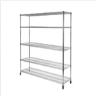 5-Shelf Chrome Stainless Steel Shelving Unit - Home Kitchen Storage Rack