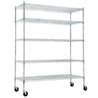 5-Tier Kitchen Storage Organizer Wire Shelving Unit Adjustable Metal Shelf Rack