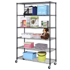 42" W X 14" D X 72" H 6 Tier Chrome Wire Shelving / Mobile Wire Rack