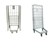 Nesting Rolling Metal Storage Cage /  Wire Utility Cart for Logistic Transportation
