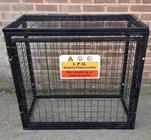 Heavy Capacity 1000 Kg Wire Utility Cart Propane Storage Cage In Black