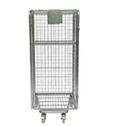 Zinc Plated Lockable Storage Cage , Wire Mesh Security Cage With Top Lip
