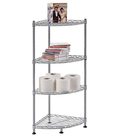 Double Sided 4 Levels Corner Wire Shelving For Kitchen Customized Size