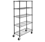 Chrome Plated Metal Shelving Unit With Wheels 4'' For Bedroom Display