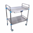 Stabilized Stainless Steel Medical Surgery Cart Clinic Infusion Car Beauty Salon Shelf