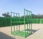 Stack Height 4 Tire Portable Stack Racks / Green Color Warehouse Storage System