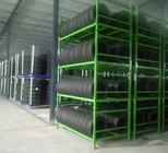 Stack Height 4 Tire Portable Stack Racks / Green Color Warehouse Storage System