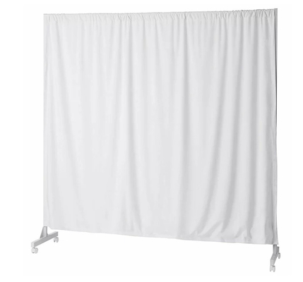 Black / White Color Freestand Mobile Room Divider With Curtain For Medical