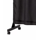 Black / White Color Freestand Mobile Room Divider With Curtain For Medical