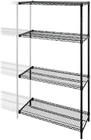 Adjustable Chrome  Industrial Wire Shelving With 4 Shelves Garage NSF Approval