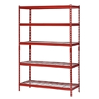 Auto Repair Shop Adjustable Rivet Boltless Shelving With Wire Mesh Decking
