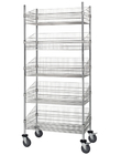 Mobile 400-600lbs Commercial Wire Shelving Unit For Dry Stores