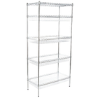 Standing Stainless Steel Solid Shelving , 180kgs 18x36" 5 Tier Wire Shelving