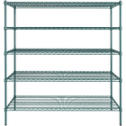 445lbs 200kg Five Tier Storage Home Wire Shelving With Wheels