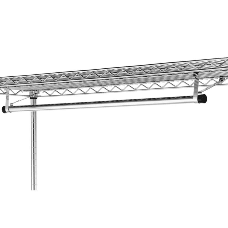 Garment Hanger Tube With Brackets For Hanging Clothing , Metal Storage Rack Parts
