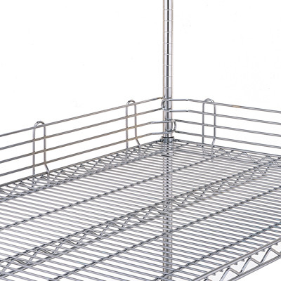 Chrome Finish Wire Shelving Parts Shelf Ledges , Stainless Steel Shelving Parts