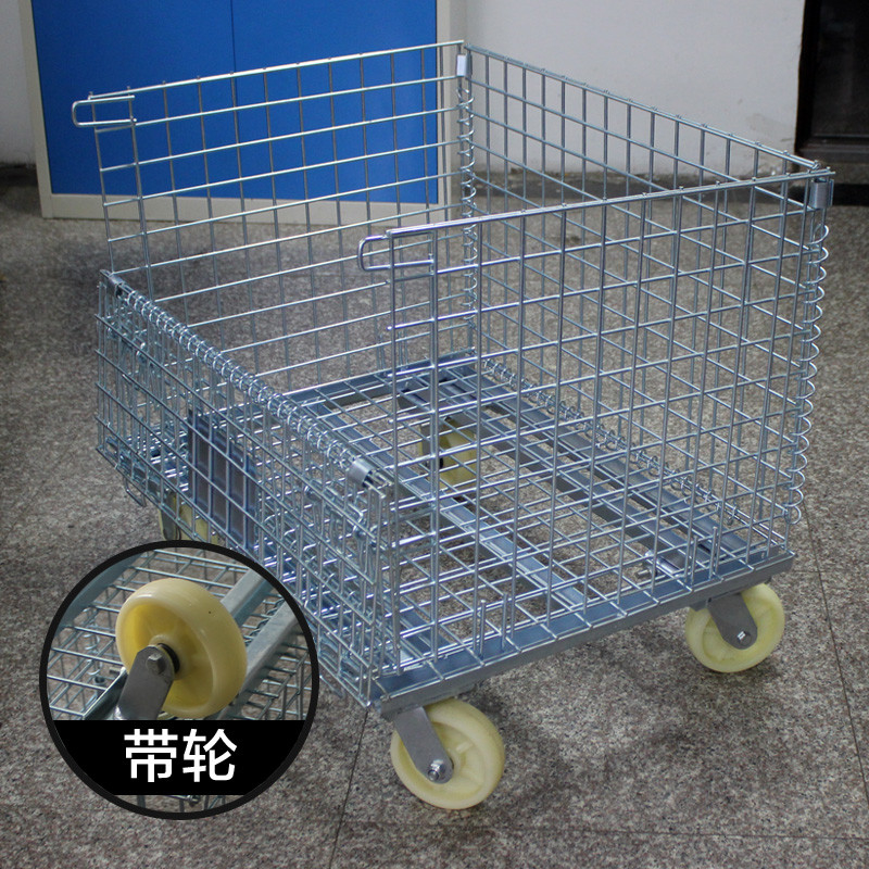 Heavy Duty Galvanized Collapsible Wire Container For Freezers Passed Salt Spray Test