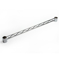 8"-24" Wire Shelving Parts , Zinc Chrome Epoxy Powder Coating Hanger Rail For Better Stability