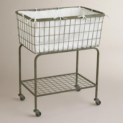 2 Tier Heavy Gauge Iron Wire Laundry Basket House Hold Organizer 810x400x730 mm