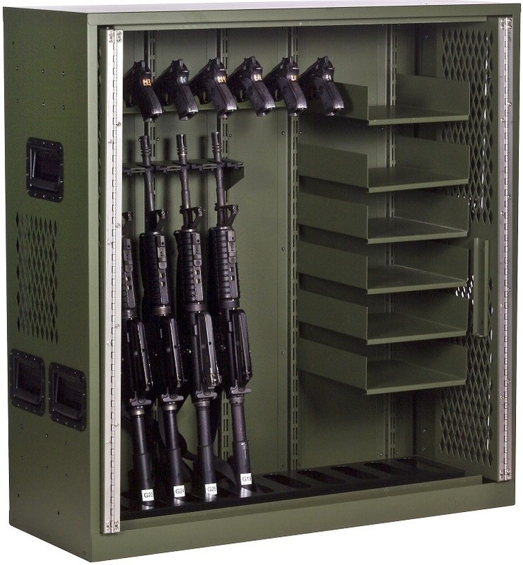 10 Gun Cabinet Double Door Heavy Duty Storage Locker , Heavy Duty Metal Storage Cabinet 