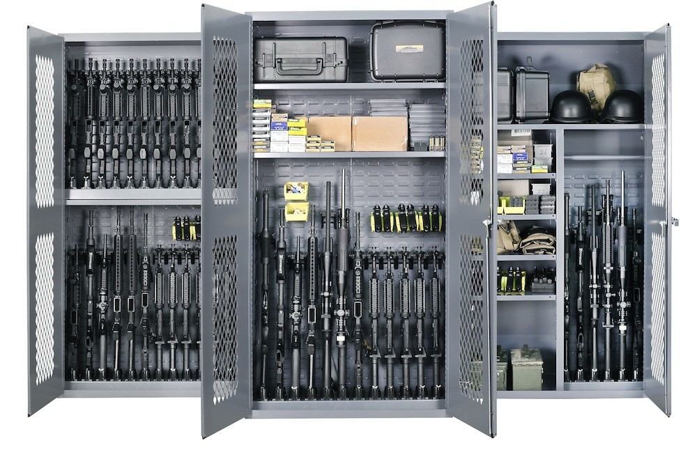 M 16 Heavy Duty Security Cabinets For Weapon Equipment Storage Fully Metal Made