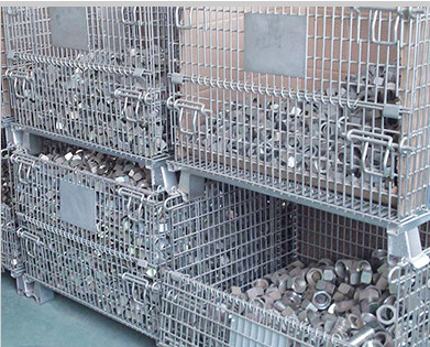 Stackable Heavy Load 1000kg Storage Wire Baskets For Bulk Materials