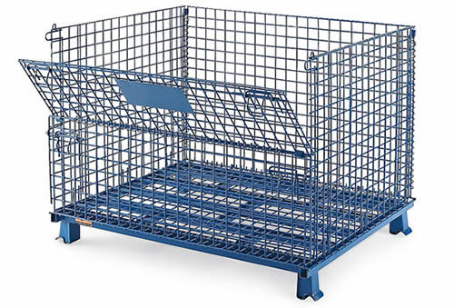 Collapsible Steel Wire Storage Bins For Food Industry 3 Years Warranty