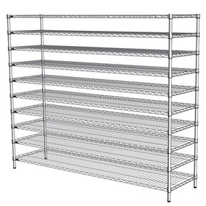 10 Layer Stainless Steel Shelves Organizer Wire Food Processing Environment