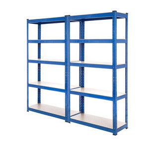 Wide Span Warehouse Storage Racks Q235 Material 5 Steel Panels Blue Color