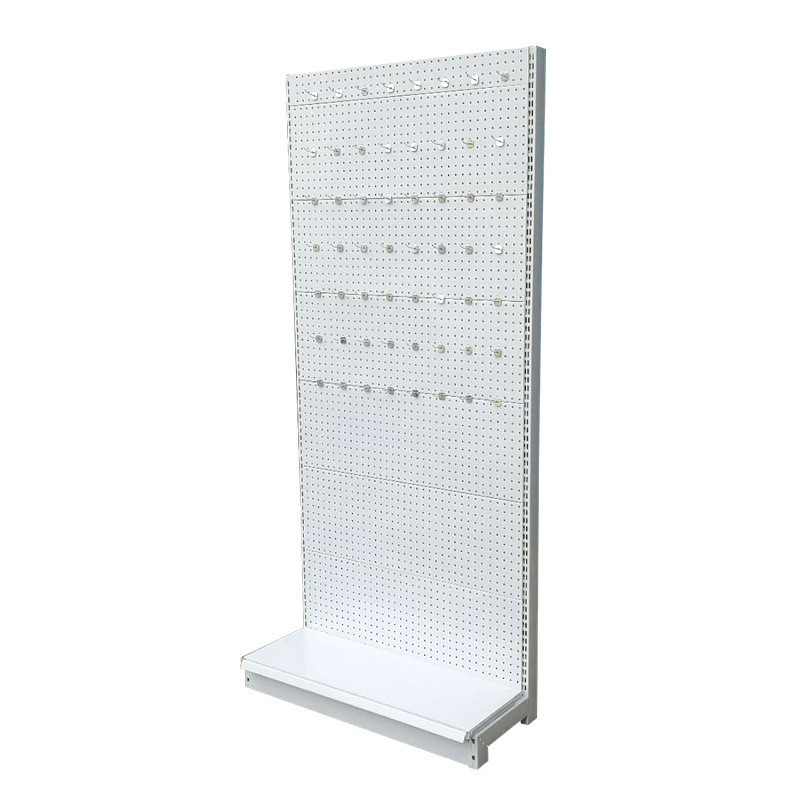 Single Side Supermarket Display Racks Pegboard Display Stand  Lightweight