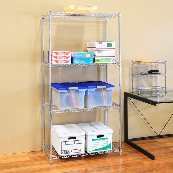 30" W X 14" D 4 - Layer Heavy Duty Storage Shelving For Office NSF