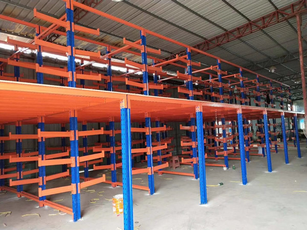 Steel Structure Cantilever Heavy Duty Metal Rack With Vertical Column