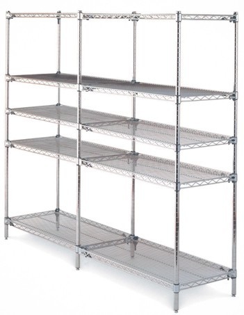 Chrome Industrial Wire Shelving 5, Industrial Wire Shelving