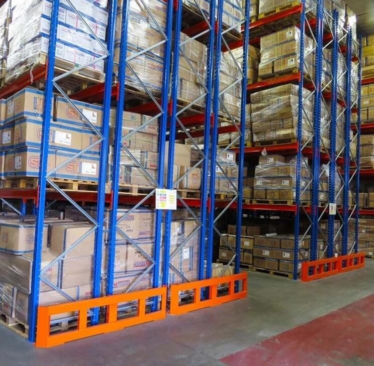 Four Pallets Heavy Duty Storage Racks / Metal Warehouse Shelving For Tobacco Industry