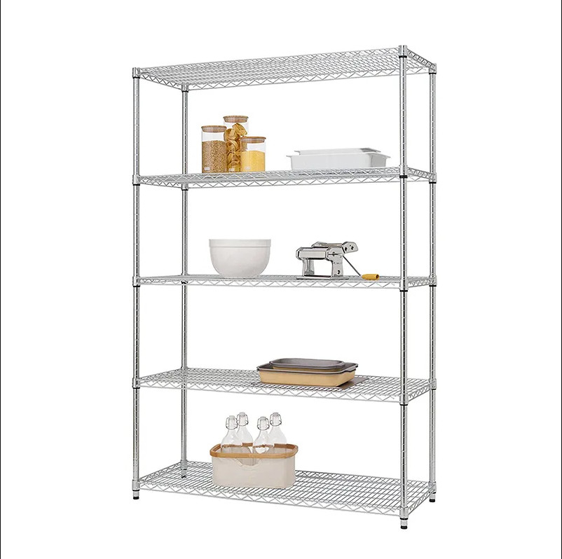 Adjustable Five Shelf Storage Rack 36"W X 14"D Customized Post Height