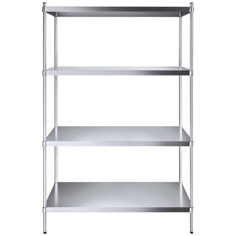14'' Post Height 4 Tier Storage Unit , 445LBS Household Wire Shelving